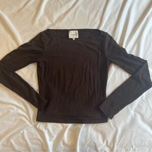 Reformation brown Wiley knit top